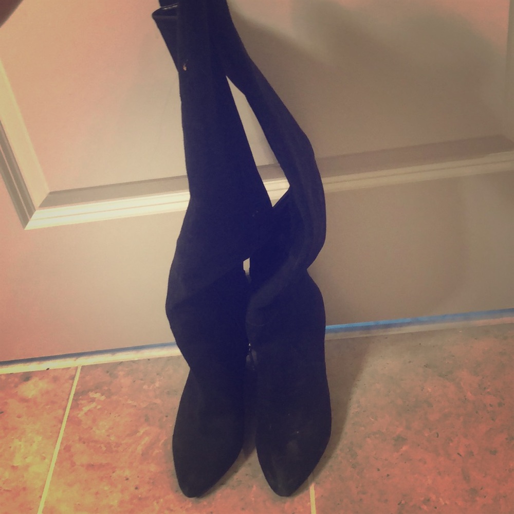 Black over the knee boots